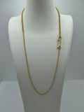 Dual size 14K Gold Rolo Chain added Charm Clip