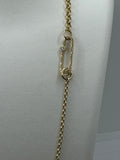 Dual size 14K Gold Rolo Chain added Charm Clip