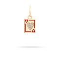 Make Your Move Pave and Ceramic Heart Card Charm