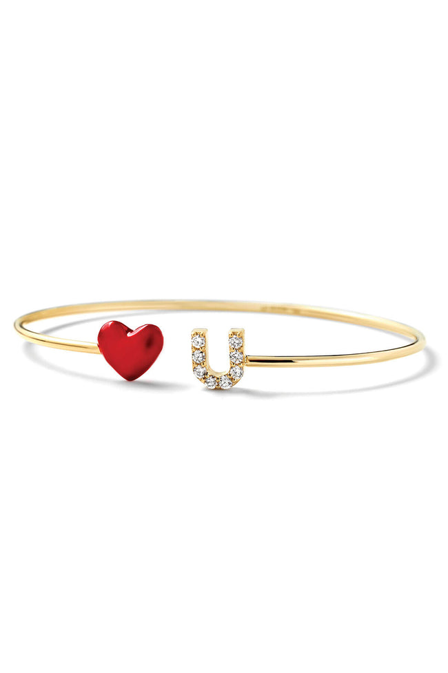 Alison Lou Enamel I love you cuff bracelet