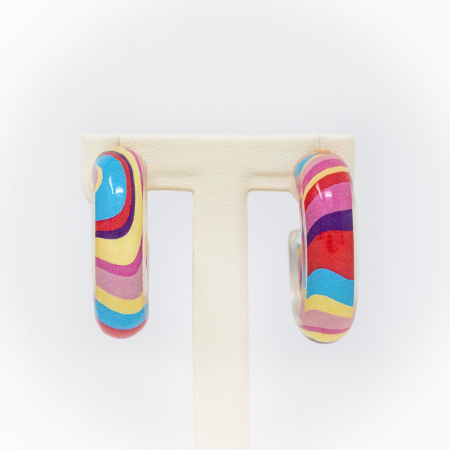 Alison Lou Lucite Small Groovy Hoops