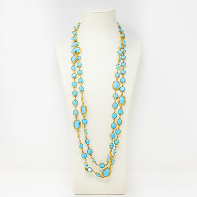 Chanel Faux Turquoise  Sautior Necklace