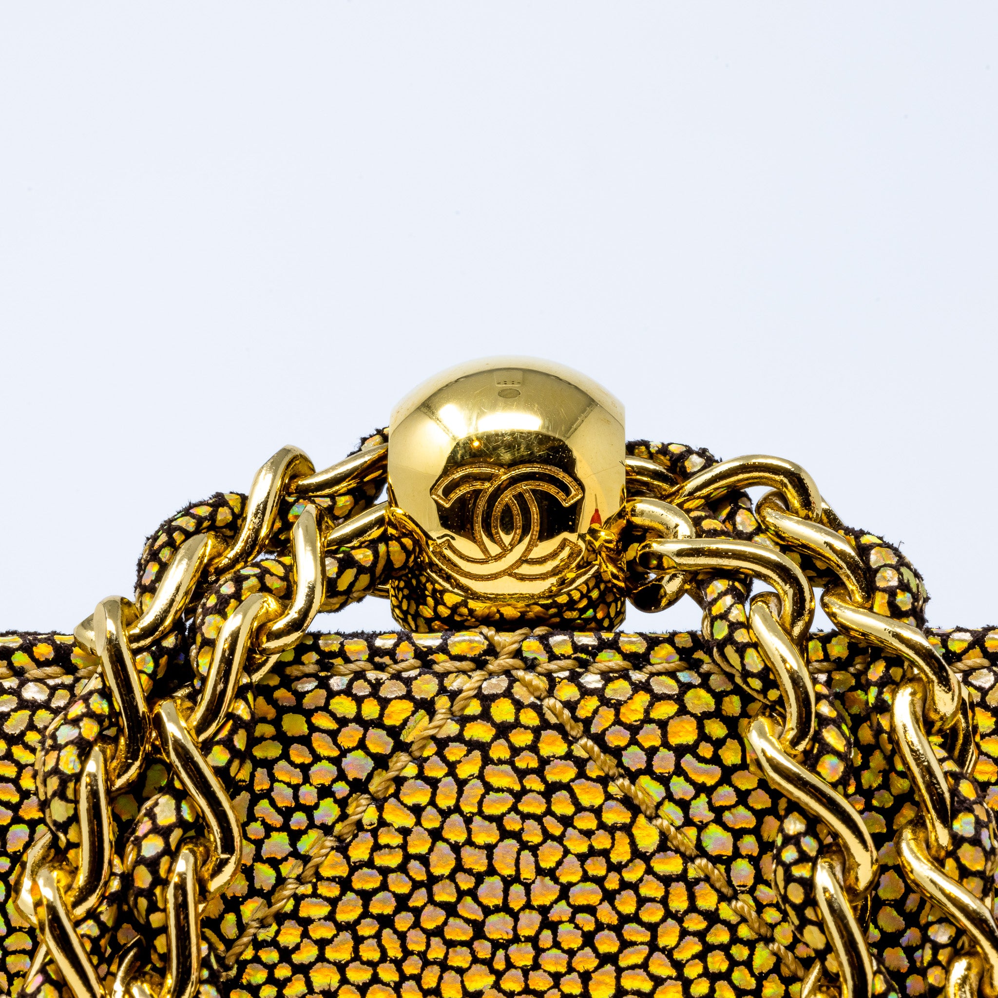 chanel gold metallic bag