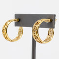Chanel Gold Tone Vintage Hoops